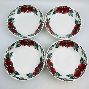 Nancy Calhoun Bella Roma‎ 4 Coupe Soup Bowl Lot Apples Cafe Classico Vintage